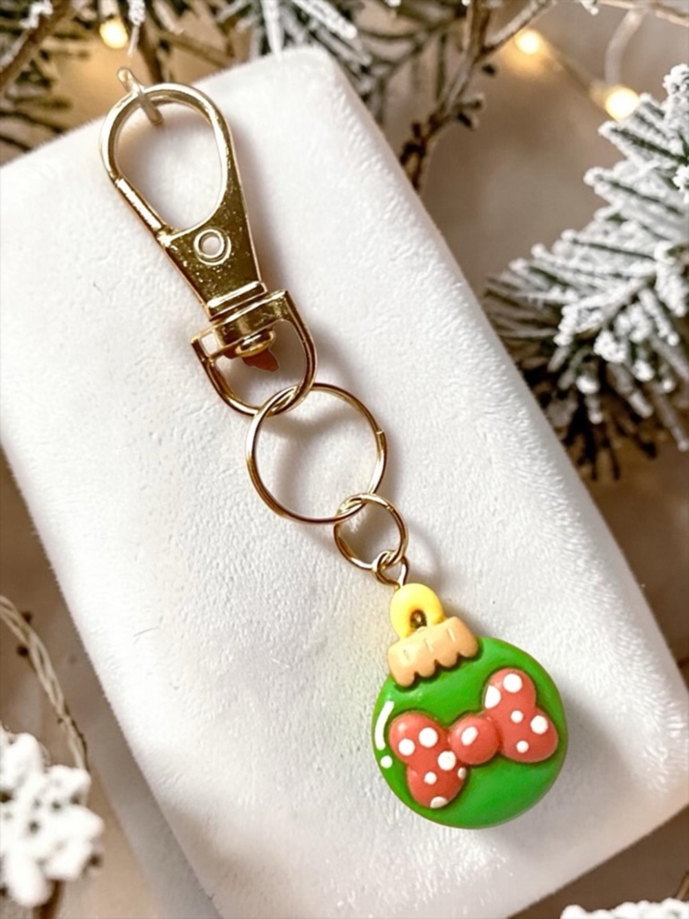 Green Bow Toggle for Keychain, Backpacks, Bags, & zipper pulls. Handmade NWT
